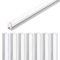 (Pack of 8) Barrina LED T5 Integrated Single Fixture, 4FT, 2200lm, 6500K (Super Bright White), 20W, Utility Shop Light, Ceiling and Under Cabinet Light, Corded Electric with Built-in ON/Off Switch