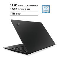 Lenovo Thinkpad X1 Carbon 14 Inch WQHD Laptop, Intel 4-Core i7-8650U up to 4.2GHz, Intel UHD 620, 16GB DDR4 RAM, 1TB SSD, Backlit KB, FP Reader, HDMI, Bluetooth, WiFi, Windows 10 Pro (Renewed)