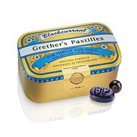 Grether’s Pastilles Original Formula for Dry Mouth and Sore Throat Relief, Blackcurrant, 4-Pack, 3.75 oz. Per Box