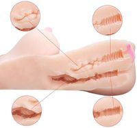 Female Silicone Torso Full Body Realistic 3D Sex-y Underwear for Men Sexy toystory for Men Flesh ight Channel Skeleton Men's Adult Toys Hands-free Female Torso Doll 3D Realistic Super Soft Real Cup Do