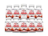 Health Labs Nutra Omega 3 Krill Oil 10-Month Supply 1000mg per Serving (2 softgels) Highest Concentration of Omega-3's 6's, 9's DHA/EPA - (Pack of 10)