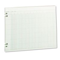 Wilson Jones - Accounting Sheets, 24 Columns, 11 x 14, 100 Loose Sheets/Pack, Green G30-24 (DMi PK