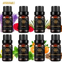 8-Pack Essential Oil Set - 100% Pure (Rose,Frankincense,Peppermint,Orange,Lavender,Cinnamon,Lemon,Vetiver) Organic Aromatherapy Oil