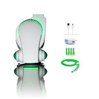 Rechargeable Fan/Baby Stroller Fan/Desk Fan/Travel Fan Cool On The Go USB Personal Fan with LED Lights - Includes Charger / 4 Batteries - ECO Fiendly Mini Portable Fan with Micro USB Functions
