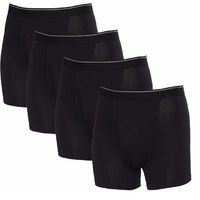 Kirkland Signature Mens XX-Large (44-46) Pima Cotton 4-Pack Boxer Briefs, Black