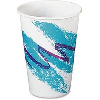 SOLO CUPS R10NNJ Jazz Waxed Paper Cold Cups, 10oz, Rolled Rim, 2000/Carton