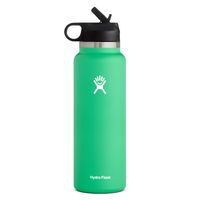 Hydro Flask Wide Mouth 2.0 Water Bottle, Straw Lid - 40 oz, Spearmint