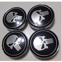 4Pcs/Set Car Stikcer Wheel Center Hub Cap Emblem Decal Punisher For BMW Audi Nissan Opel