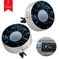 Christmas Tree Ball 2 pcs silver Car Essential Oil Diffuser Vent Clip Aromatherapy Diffuser Locket Air Freshener with 4 Refill Pads 1.33x1.83in