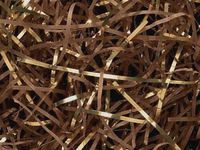 4oz Bag Dark Brown & Metallic Gold VERYFINE Fine Cut Gift Basket Shred Paper Filler ngKE -1689