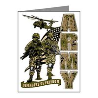 Note Card US Army Defenders Freedom Soldiers