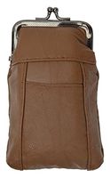 New Design Genuine Leather Cigarette Case with Lighter Pouch By Marshal (Brown)