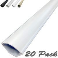 Large 1250 Corner Duct Cable Raceway - Case Order (20 pcs) - 8' Stick Length - Color: White