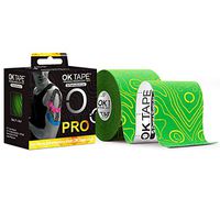 OK TAPE Pro Kinesiology Tape Roll Provide Pain Relief Muscle Sports Athletic Tape Waterproof Non-Latex Tape,Green+Yellow 2" Wide 16.4 feet Long Lime