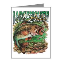 Note Card Largemouth Bass Fishing Fisherman