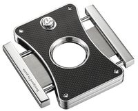 Visol Products Caseti Dion Carbon Fiber Double Guillotine Cigar Cutter, Black