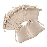 50pcs Small Cotton Double Drawstring Bags Reusable Muslin Cloth Gift Candy Favor Bag Jewelry Pouches for Wedding DIY Craft Soaps Herbs Tea Spice Bean Sachets Christmas, 3x4 inch