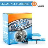 Solid Washing Machine Cleaner, Dahoo Washer Decontamination Cleaning Detergent Effervescent Tablet, 12 Count