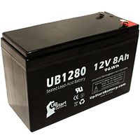 Replacement for Sola S3700R Battery - Replacement UB1280 Universal Sealed Lead Acid Battery (12V, 8Ah, 8000mAh, F1 Terminal, AGM, SLA) - Includes Two F1 to F2 Terminal Adapters