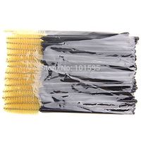 Corcrest(TM) 50pcs/PCAK make up brush 4Color Synthetic Fiber One-Off Disposable Eyelash Brush Mascara Applicator Wand Brush