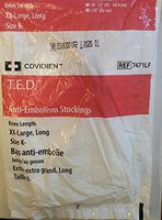 T.E.D, Knee High, Size (K), XXL Long, Open Toe, White, 1 Pair TED