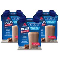 Atkins PLUS Protein-Packed Shake, Chocolate, Keto Friendly, 4 Count (Pack of 3)