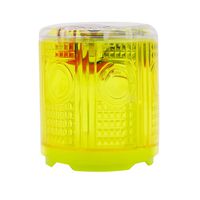 Aolyty Solar Strobe Warning Light Strong Magnetic Base Flashing Super Bright 360 Degree Wireless Automatically Turn On Waterproof for Construction Traffic Factory (Yellow)