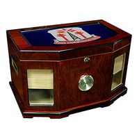 Large Premium Desktop Humidor - Glass Top -US Army 17th Signal Battalion, DU