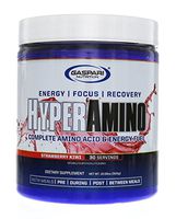 Gaspari Nutrition HyperAmino - Amino Acids - Insane Energy Strawberry Kiwi 30 Servings