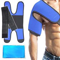 Shoulder Ice Gel Cold Pack Wrap for Injuries Reusable, Rotator Cuff, Sprains, Arthritis, Bursitis, Tendinitis, AC Joint Pain Relief and More - Pro Design & Effective (6”X 9.6”)