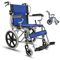 OCYE Light Transport Wheelchair/Adult Folding Wheelchair/Medical Transport Chair, Foot Pedal, Adjustable seat Belt, with Storage Bag