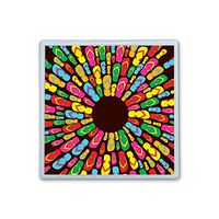 XIANN Care Contact Lens Box Holder Container Case Storage Eyecare Kit -Funny Flip Flops Pattern