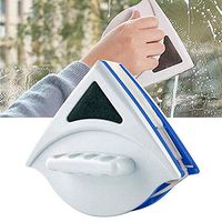 Loouer Double-sided Glass Wiper Magnetic Window Cleaning Brush Cleaning Tools for High-Rise Double Glazed Windows (White)