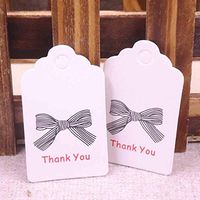 OBELLA BOUTIQUE Size:3x5cm paper cardboard white/kraft tags 100PCS /lot for gift box and DIY Gift Tags for wedding and love