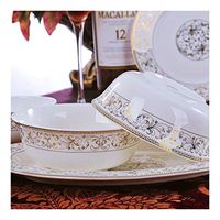 Bowl Ceramic Tableware, Soup, Or Pasta, 6-inch Bowl Household tableware, retro bowl (Color : B)