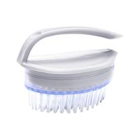 GXOK Cleaning Bowl Palm Brush, Kitchen Non-Stick Skillet Brush Oil Dishwashing Cleaning Bowl Brush (Gray)