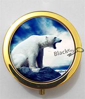 BlackKey Polar Bear 3-Compartment Decorative Pocket Gift Box Case Organizer for Pill, Color 2 -2275