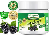 Organic BlackBerry Juice Powder. 100% Pure Natural RAW Non-GMO. SUPERFOOD for Health, Baking, Cooking, Beauty, Dietary Supplement and Pet Food. 3.53 Ounces - 100 Grams. by myVidaPure