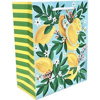 Jillson & Roberts Medium Gift Bags, Lemon Blossom (12 Pcs)