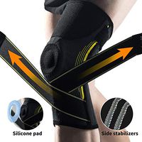 Knee Brace for Women and Men - Compression Knee Sleeve Support for Running,Squats, Gym, Best Knee Support with Side Stabilizers and Patella Gel Pads for Meniscus Tear Arthritis, Small 14''-15.5''