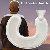 Hot Water Bottle ，U-Shaped Natural Rubber Heating Hot Water Bag Bottle Cold Therapy Hot Cold Therapies Heating Bag for Neck and Shoulder Pain Relief