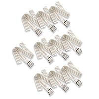 AsaTechmed 10 Pack AsaTechmed Cotton Soft Transfer Gait Belt with Metal Buckle and Belt Loop Holder for Walking, Belt Support Hold - Homecare, Caregiver, Nurse, Therapist - 60 Inch, White