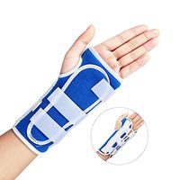 ZJchao Wrist Support Thumb with Splints, Adjustable Breathable Wrist Brace Hand Support Fracture Ligament Injury Arm Protection Strap(Right M)