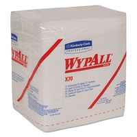WYPALL X70 Wipers, 1/4-Fold, 12.5 x 14.4, White, 76/Box