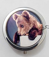 BlackKey Bear Animal 3-Compartment Decorative Pocket Gift Box Case Organizer for Pill, Color 1 -1470