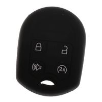 MonkeyJack Car Key Silicone Protective Case Cover Shield for Ford F-150 Raptor - Black