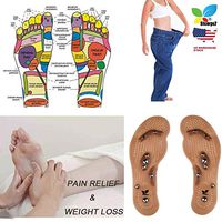 STCORPS7 Slim Fast Acupressure Slimming Insoles Pad Foot Massager Magnetic Massage Insole Foot Cushion Therapy Weight Loss 24cm (Women)