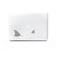 (2X) StickAny Laptop Series Sharks Wading Sticker for MacBook Pro, Chromebook, Surface Pro, and More (Silver)