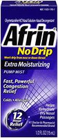 Afrin No Drip 12 Hour Pump Mist, Extra Moisturizing, 0.5 Ounce