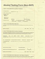 Non-DOT Breath Alcohol Testing Form (2) Packs of 100